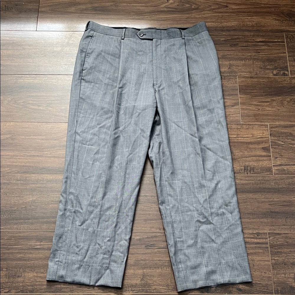 Gray Pleated Dress Pants